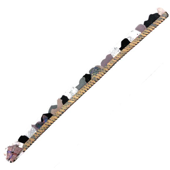 Karinne Womens Size S Belt Handcrafted Art to Wear Leather Metallic Abstract VTG main image 11